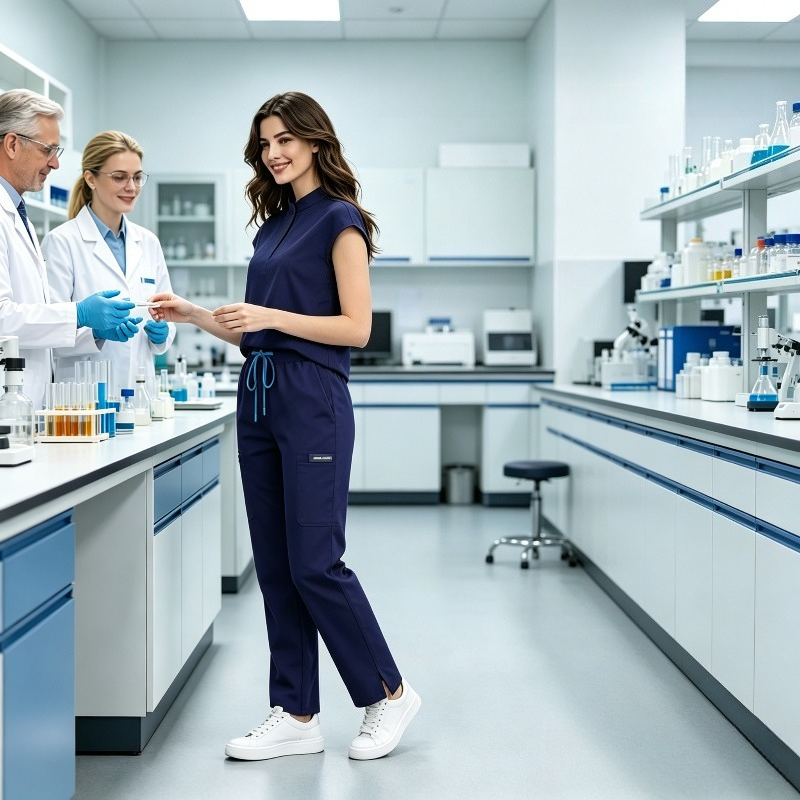 Medical Gloves - Uniforme de Enfermera de Color Sólido
