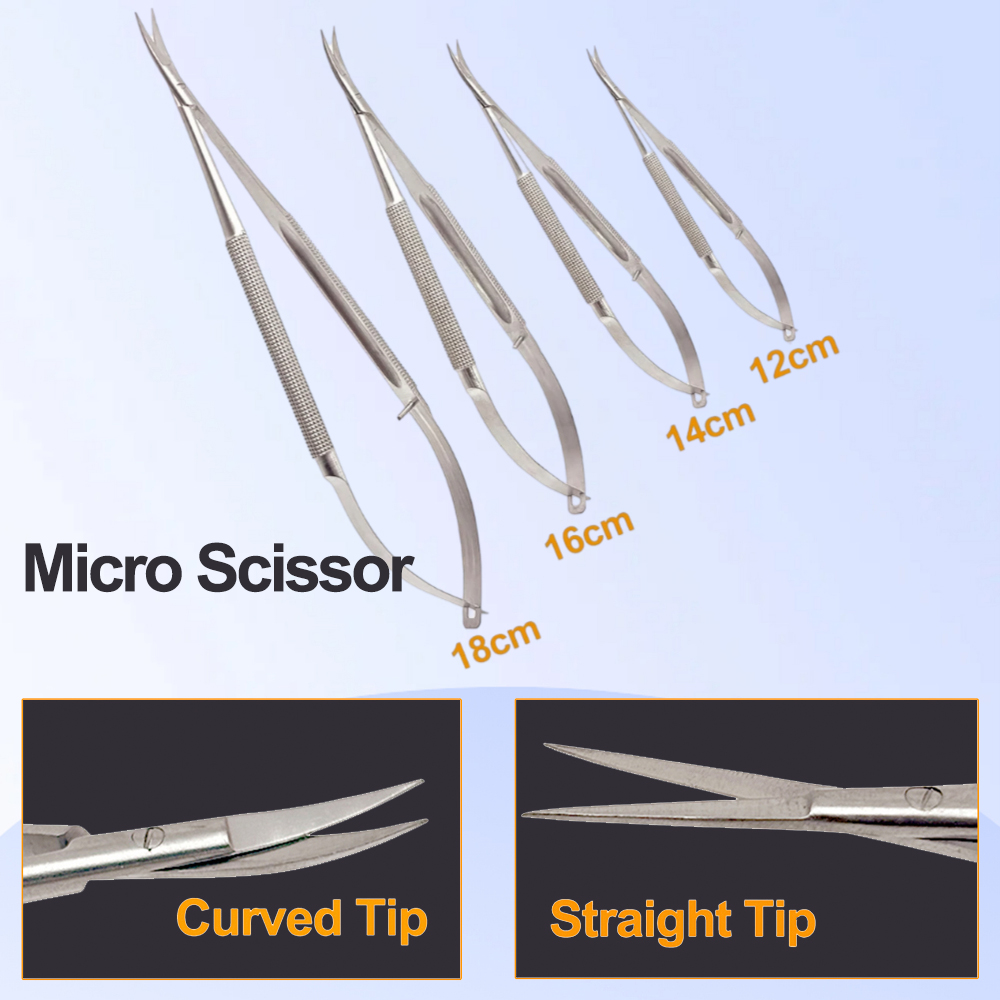 Medical Scissors - ​ 1 unidad de microtijeras Castroviejo