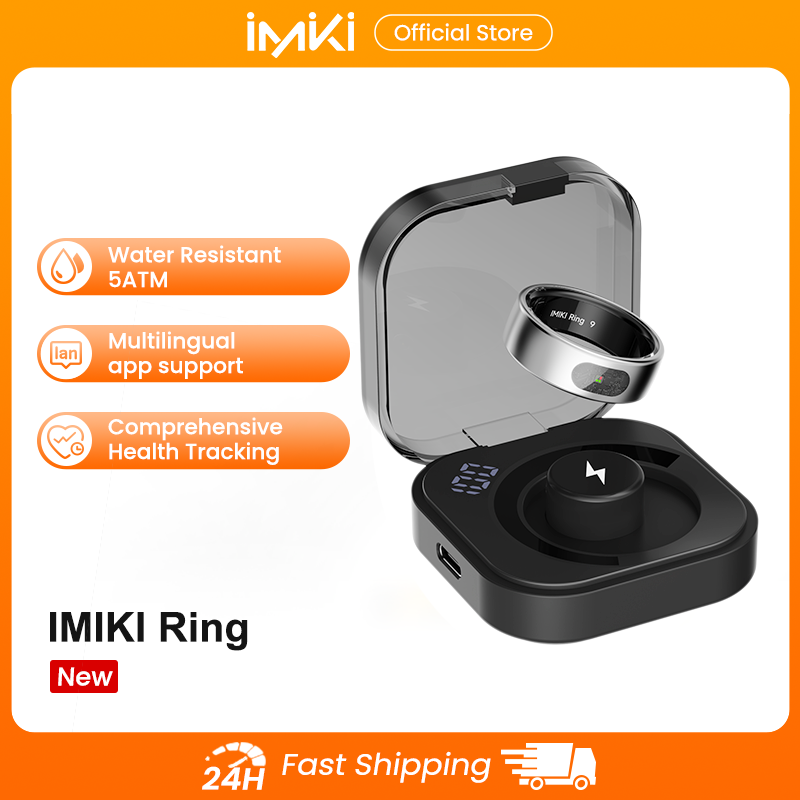 Blood Pressure Monitor - Anillo Inteligente IMIKI con Pantalla, Carga