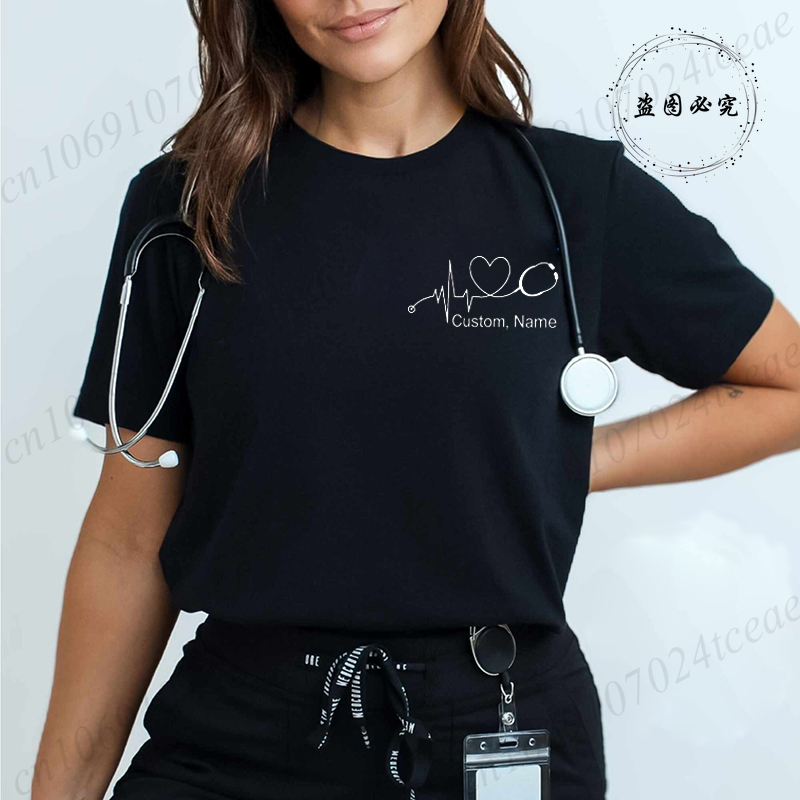 Camiseta de enfermera con nomb - Stethoscope reseña y precio